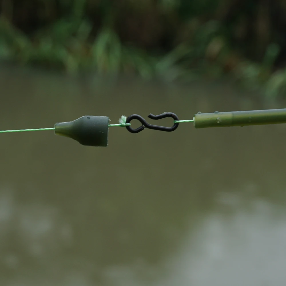 Hirisi 10 Uds accesorios de pesca de carpa funda amortiguadora Heli de goma cambio rápido aparejos terminales de pesca giratorios AH232 - imagen 2