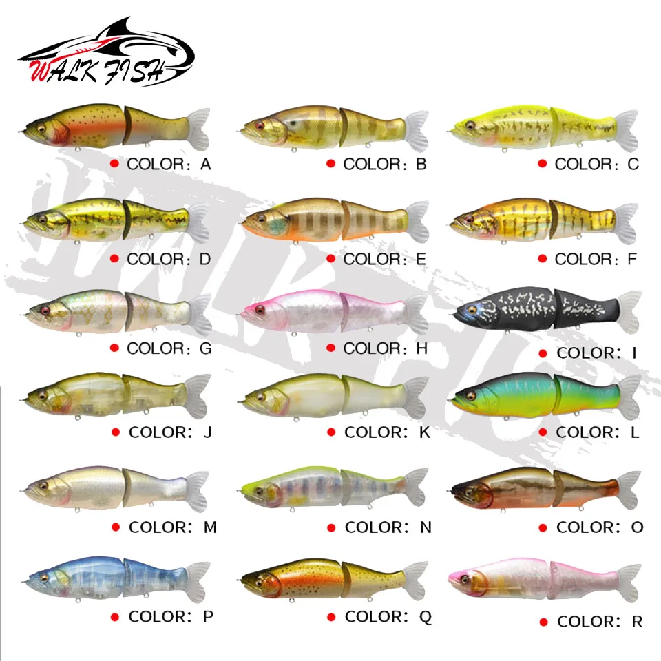 WALK FISH-Señuelos de Pesca con cuerpo de ABS, Wobblers minnow articulados, SwimBaits de cola suave, señuelo suave para lucio y lubina, 135mm, 28g - imagen 5