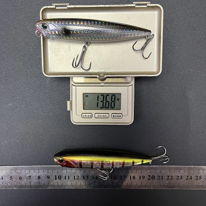 Señuelos de Pesca con lápiz Topwater, sonajeros Stickbait, Swimbait flotante con sonido, Wobbler, equipo de cebo duro Artificial, 100mm, 13,5g - imagen 5