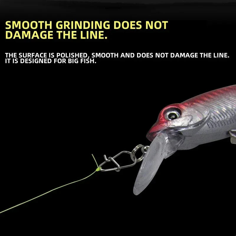 Juego de 200 pines de señuelo, Pin de calabaza mejorado + conector de equipo de pesca de doble círculo aplanado - imagen 5