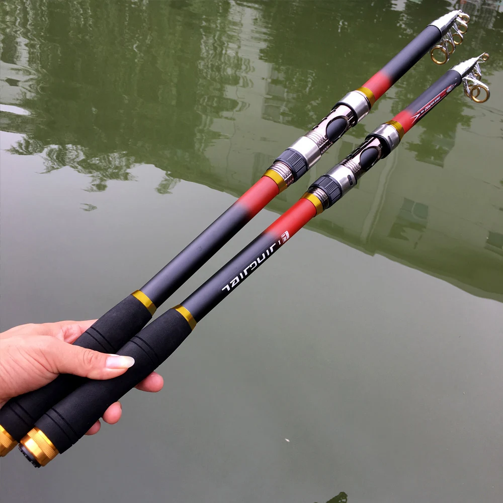 Cañas de pescar telescópicas de 2,1-3,6 M, cañas de pescar de carpa superduras, caña alimentadora, caña de pescar giratoria de lanzamiento largo, aparejos de pesca - imagen 2