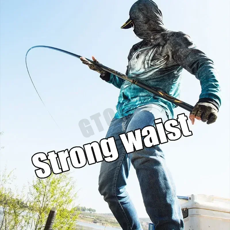 Caña de pescar de mano de fibra de carbono dura, súper ligera, larga, 8M/9M/10M/11M/12M/13M, caña de pescar telescópica de alta calidad - imagen 2