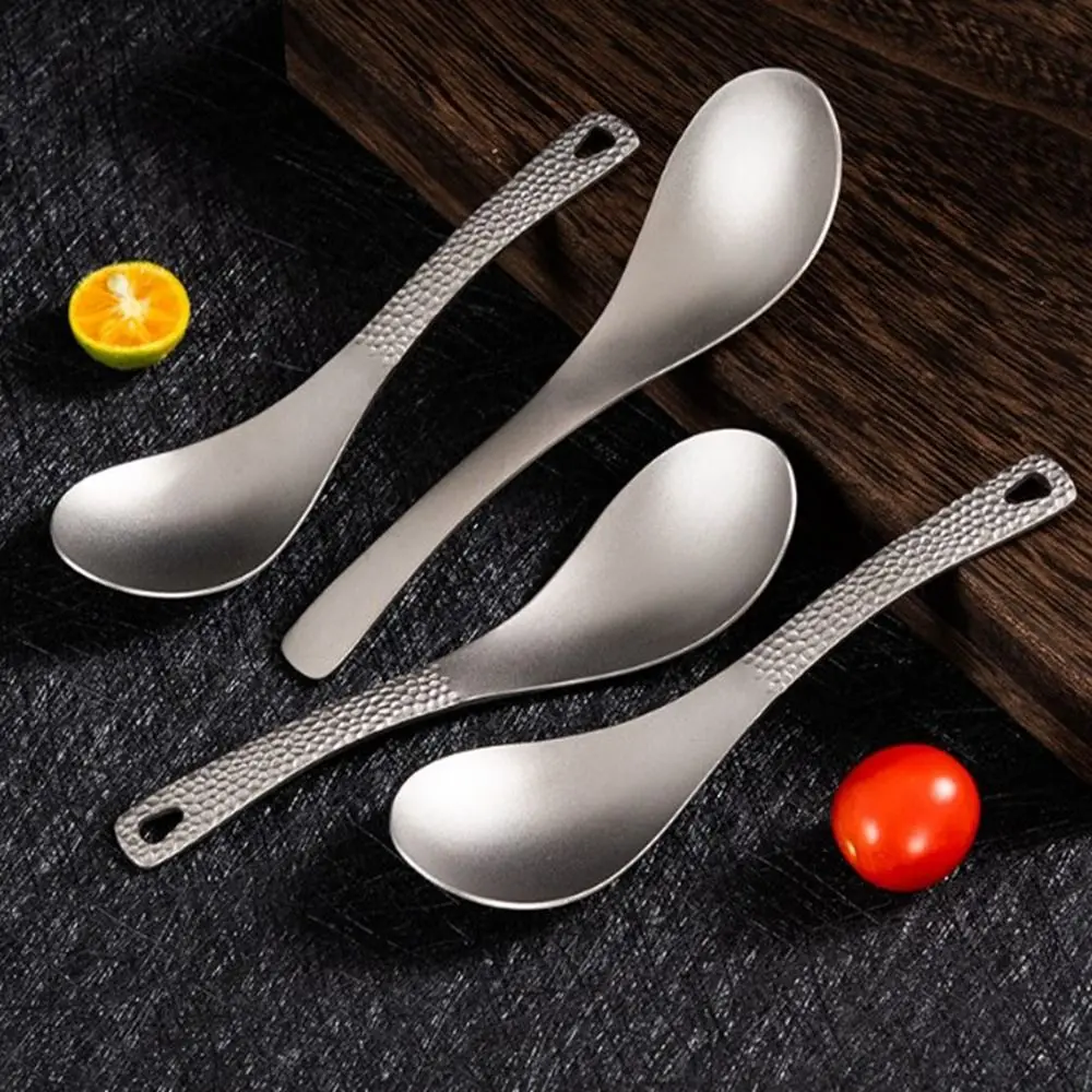 Cuchara multifuncional de titanio puro 5 en 1, utensilios de cocina de titanio ultraligeros portátiles para acampar, cuchara tenedor - imagen 4