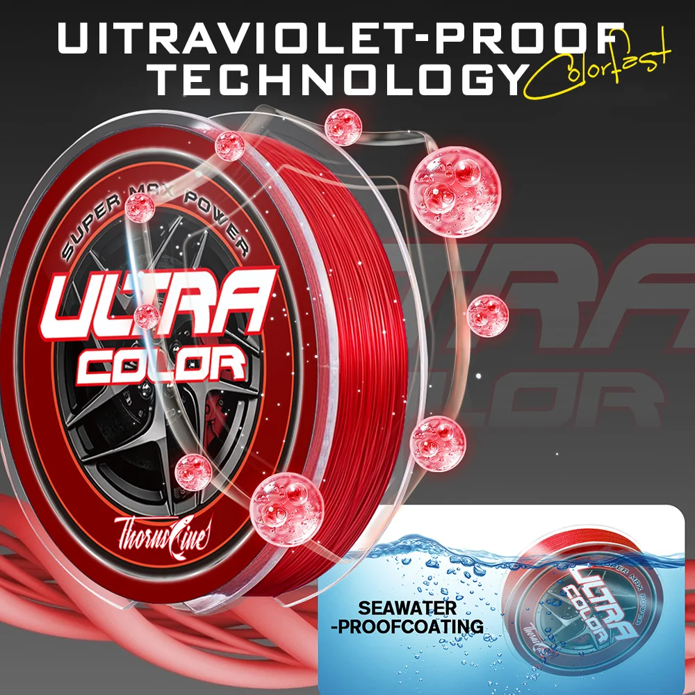 Thornsline-sedal de pesca trenzado X8, 8 hebras, nunca se decolora, alambre de PE japonés de alta calidad, multifilamento, potencia, agua salada, agua dulce - imagen 5