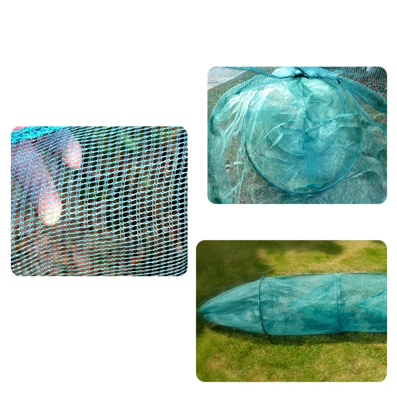 Lawaia jaula de red de pesca pequeña, trampa para peces, Red de cangrejo, red de arrastre, jaulas de peces de langosta, 1M de longitud de cola, herramientas y equipo de pesca - imagen 4