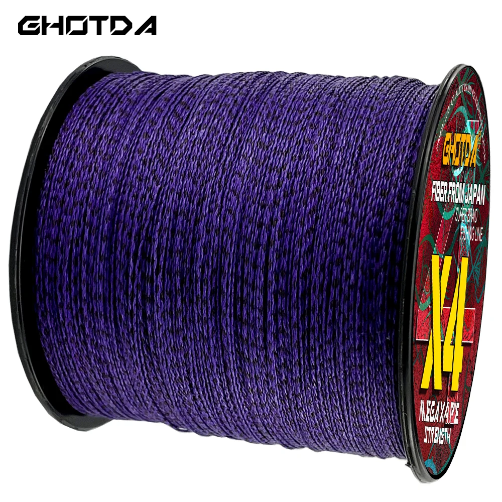 GHOTDA-sedal de pesca trenzado moteado invisible, 300M, 4 hebras, multifilamento de 0,11mm-0,50mm para pesca de carpa, súper fuerte, 10-80LB - imagen 3