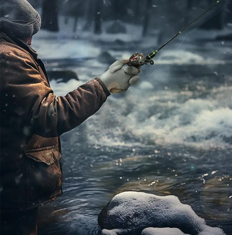 Guantes de pesca de lana Riverruns, clima más frío, guantes de pesca de hielo, guantes de invierno para hombres y mujeres, fotografía de pesca, caza, Ru - imagen 5