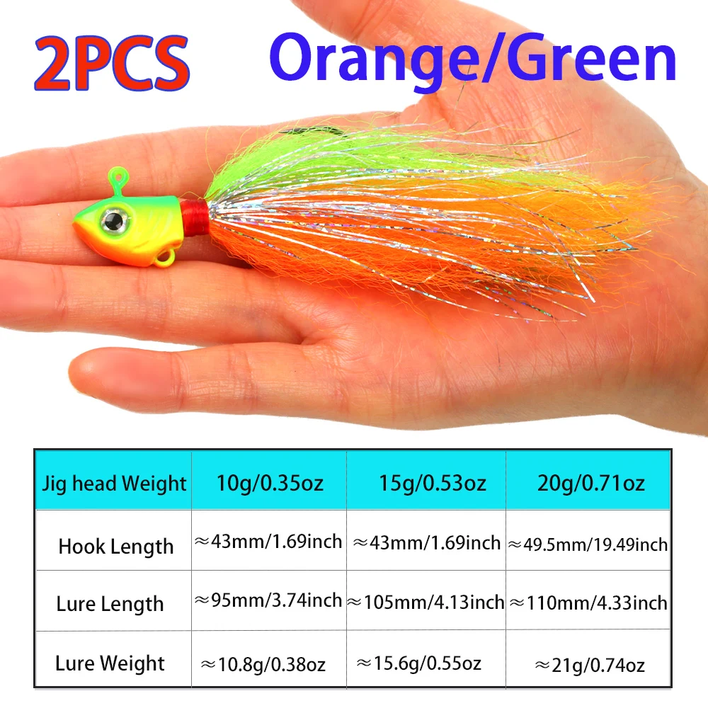 2PCS Orange green