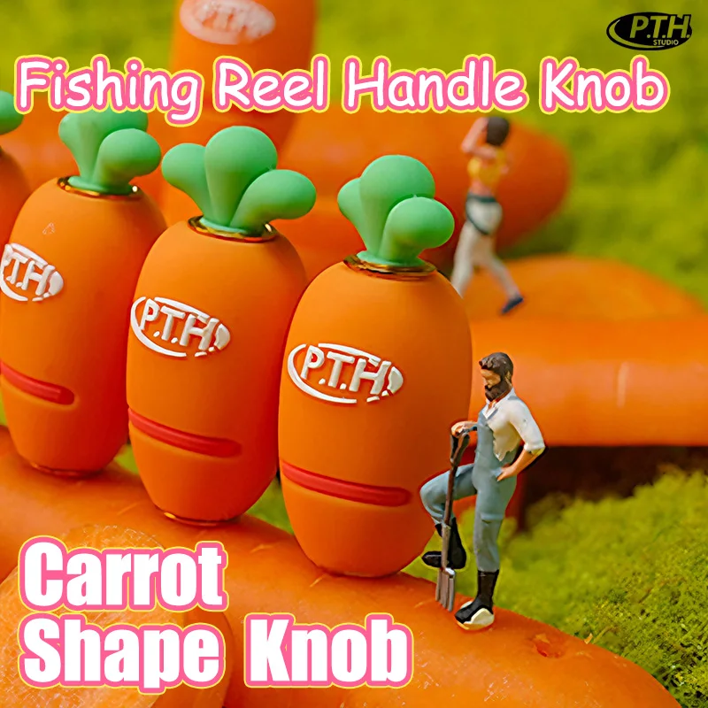 PTH 2025 nuevo perilla con forma de zanahoria 11,3g 44*33mm 1 unids/pack carrete de pesca de silicona reajuste modificar accesorios para SHIMANO DAIWA