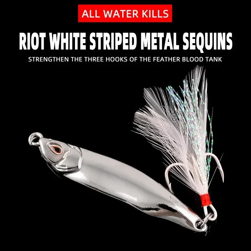 Señuelos VIB de Metal dorado y plateado, 60/40/20/15/10/7g, fuertes vibraciones vívidas, cuchara, cebo de pesca, lubina, cebo duro Artificial - imagen 5