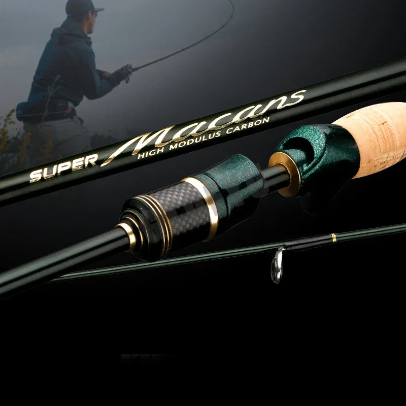 Caña de pescar giratoria de 1,8-2,4 m, anillo guía K 40T X carbono L.W 4-21g M, caña de pescar de potencia, 4 piezas, caña de viaje ultraligera de 55cm - imagen 3