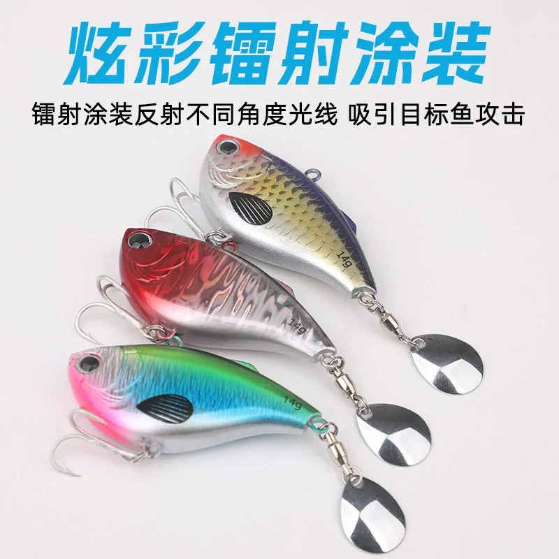 Señuelo de pesca Vib que se hunde, 6,3 cm, 14g, vibración de tiro largo, Wobblers de curricán, cebo de plástico Artificial con ganchos, aparejos de pesca, 1 Uds. - imagen 2