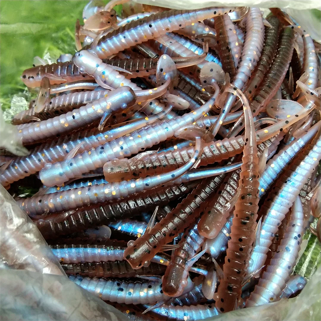 Swolfy Señuelos Artificiales Suaves Lombriz – Colores Cebo Pesca - imagen 2