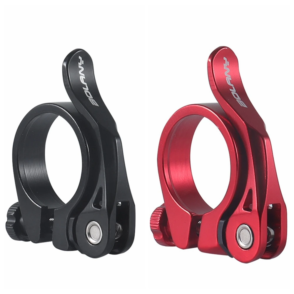 Abrazadera de tija de sillín de liberación rápida de aluminio para bicicleta de montaña, resistente al desgaste, Perno de Collar de sillín de canoa, ultraligero, 31,8/34,9mm, 1 ud. - imagen 4