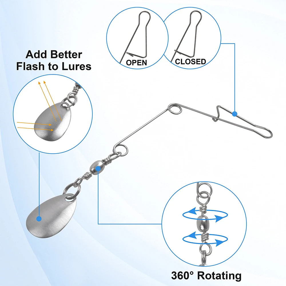 5 uds pesca Spinnerbait alambre con hoja Colorado Spin Jig señuelos hacer accesorios Spinner eje lubina señuelo de pesca Spinnerbait - imagen 3