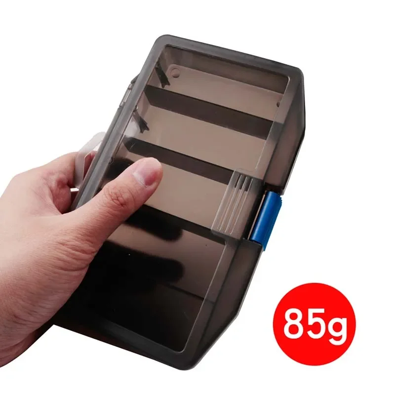 Caja de señuelos de pesca de plástico transparente y Visible, alta resistencia, 17,5x10x3cm, con 5 compartimentos - imagen 4