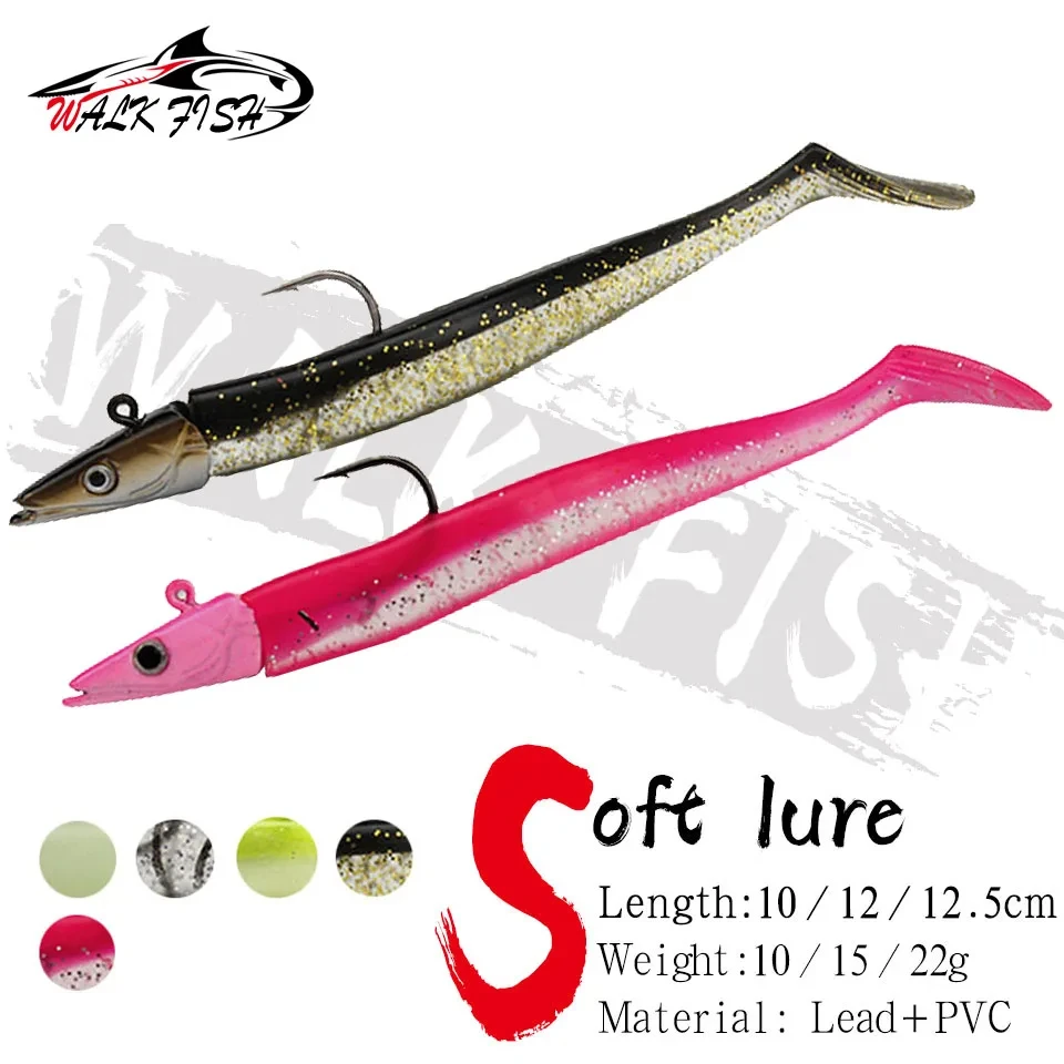 Jig Head Walk Fish – Cabeza de plomo con vinilo para pesca