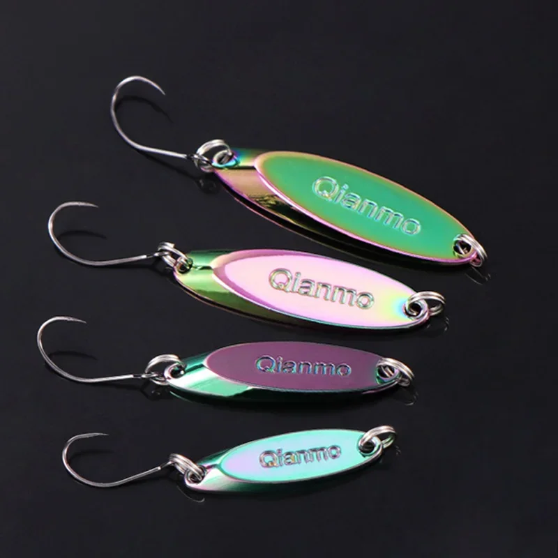 Señuelo de Metal con cuchara, cebo duro de 1,5/2,5/3,5/5g, cebo de agua superior, Señuelos de pesca en hielo, cuchara, aparejos de pesca de trucha, cebo giratorio - imagen 5