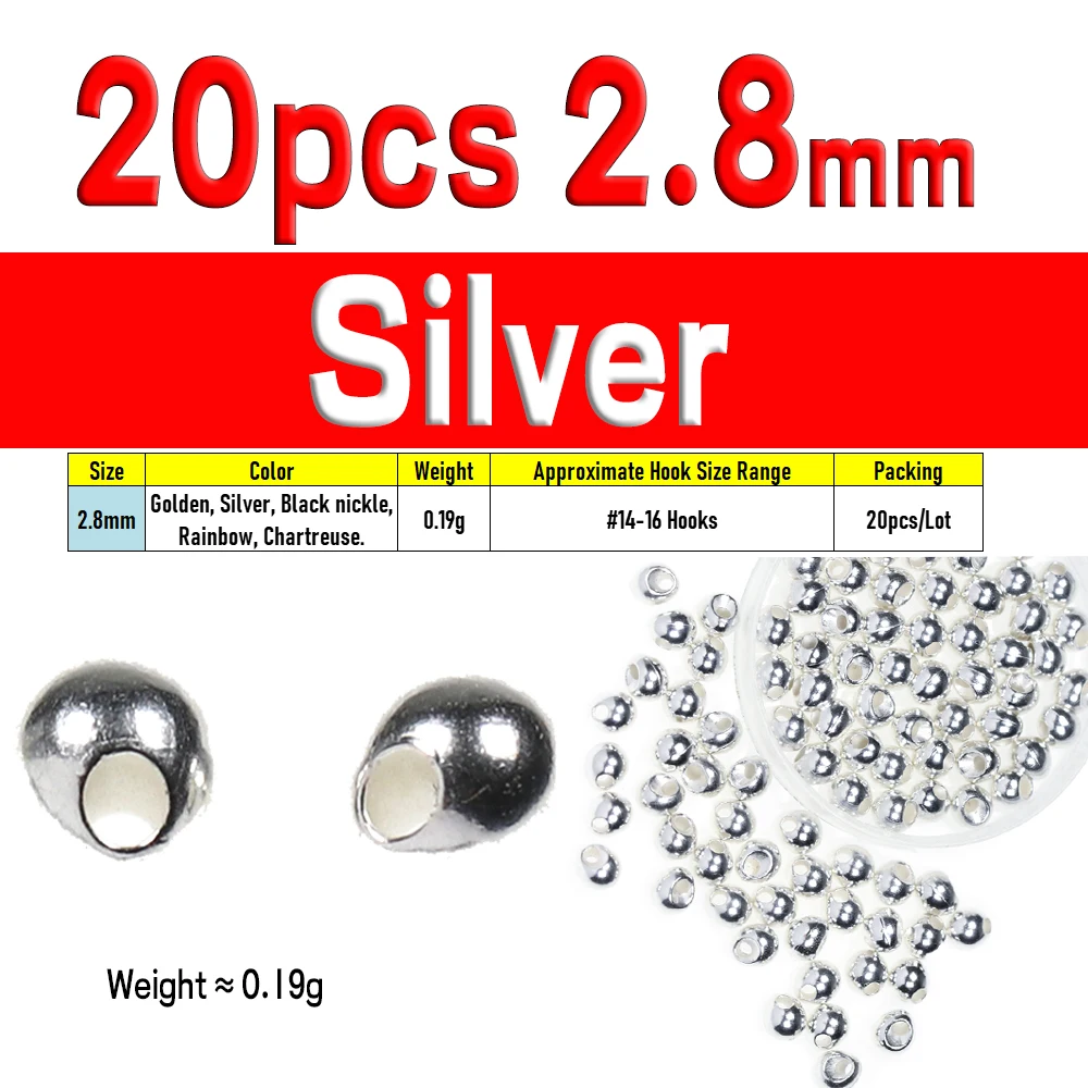 20pcs Silver 2o8mm