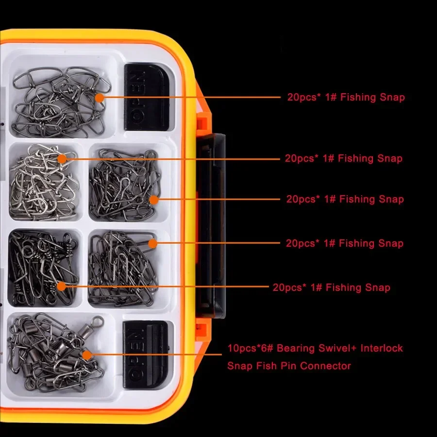 Kit de accesorios de pesca, caja de aparejos de pesca organizada con aparejos incluidos, anzuelos de pesca, plomos de pesas, regalo para hombres - imagen 3