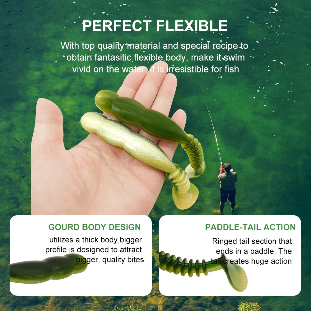 ESFISHING nuevo señuelo suave de plástico grande brillo de roca 150mm 23g pesca de carpa y cebo de juego de peces - imagen 4