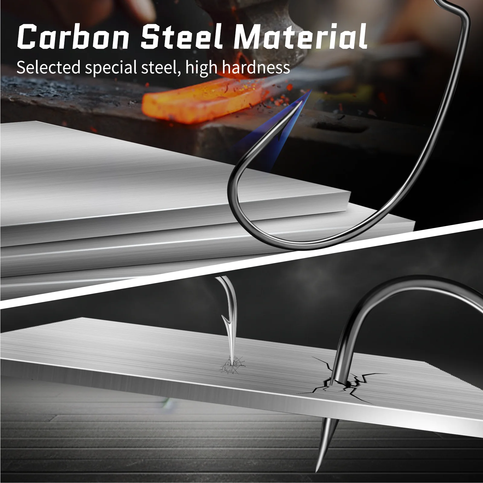 Ganchos Ewg de 9KM con anillo, gancho compensado de gusano, ganchos de aparejo Texas para bajo para agua dulce y salada, 25 ~ 100 Uds. A granel - imagen 4