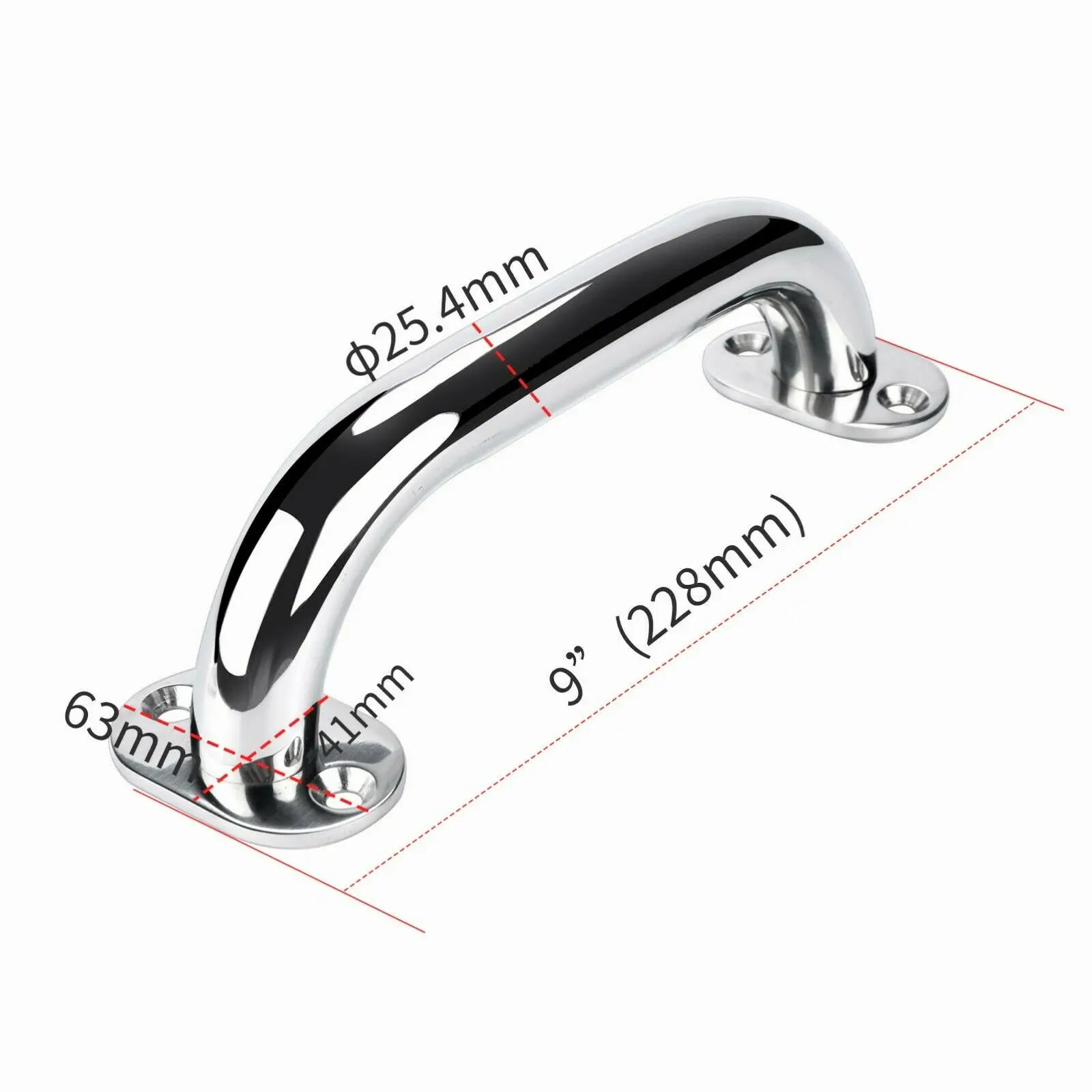 Pasamanos marino acero inoxidable pulido – Agarre ergonómico - imagen 2