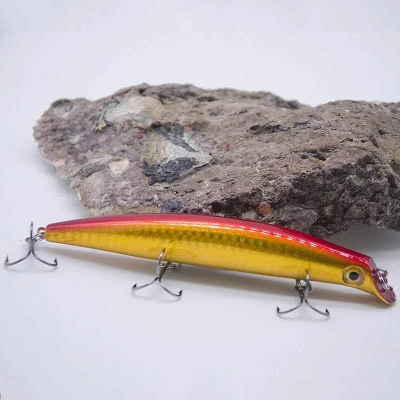 Señuelos de pesca Popper de 12,5 cm/14g, simulación flotante de superficie, plantilla de Swimbait de pez 3D, aparejos giratorios artificiales duros