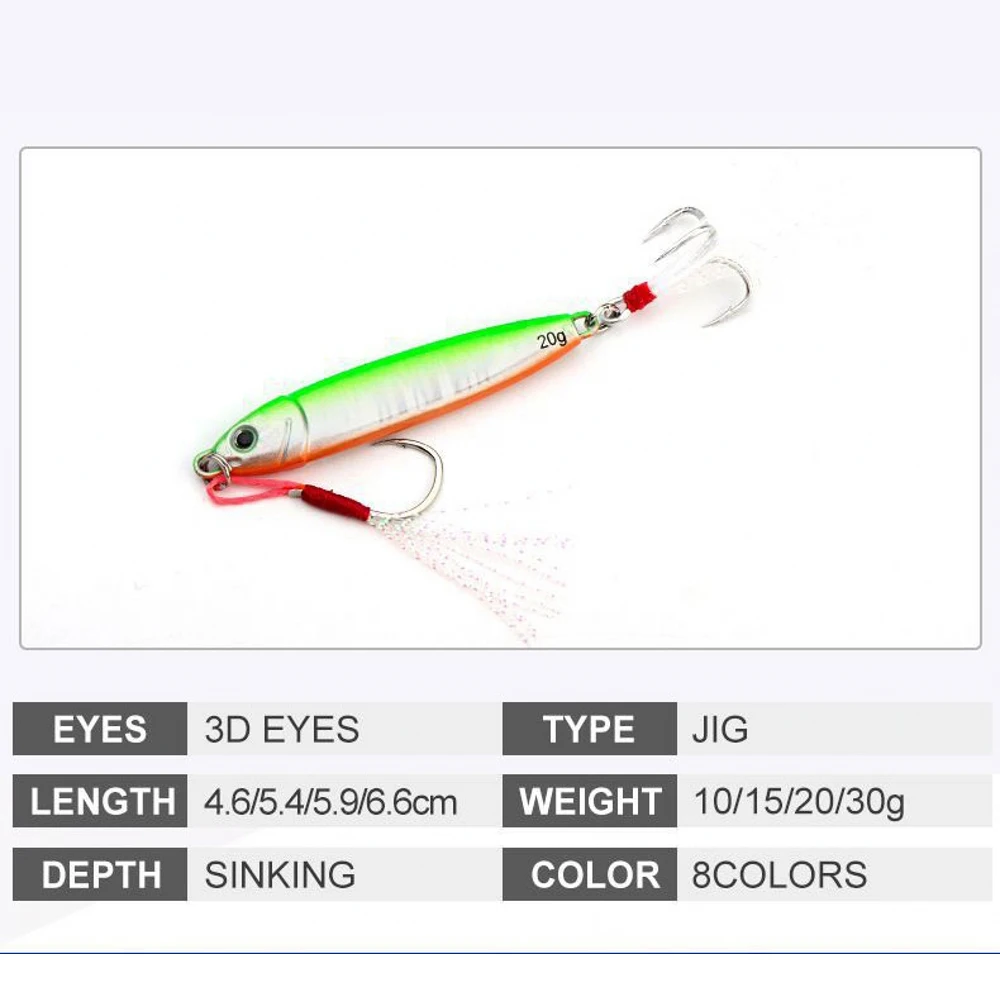 Jig Head de Plomo para Lubina – Anzuelo de metal para mar - imagen 5