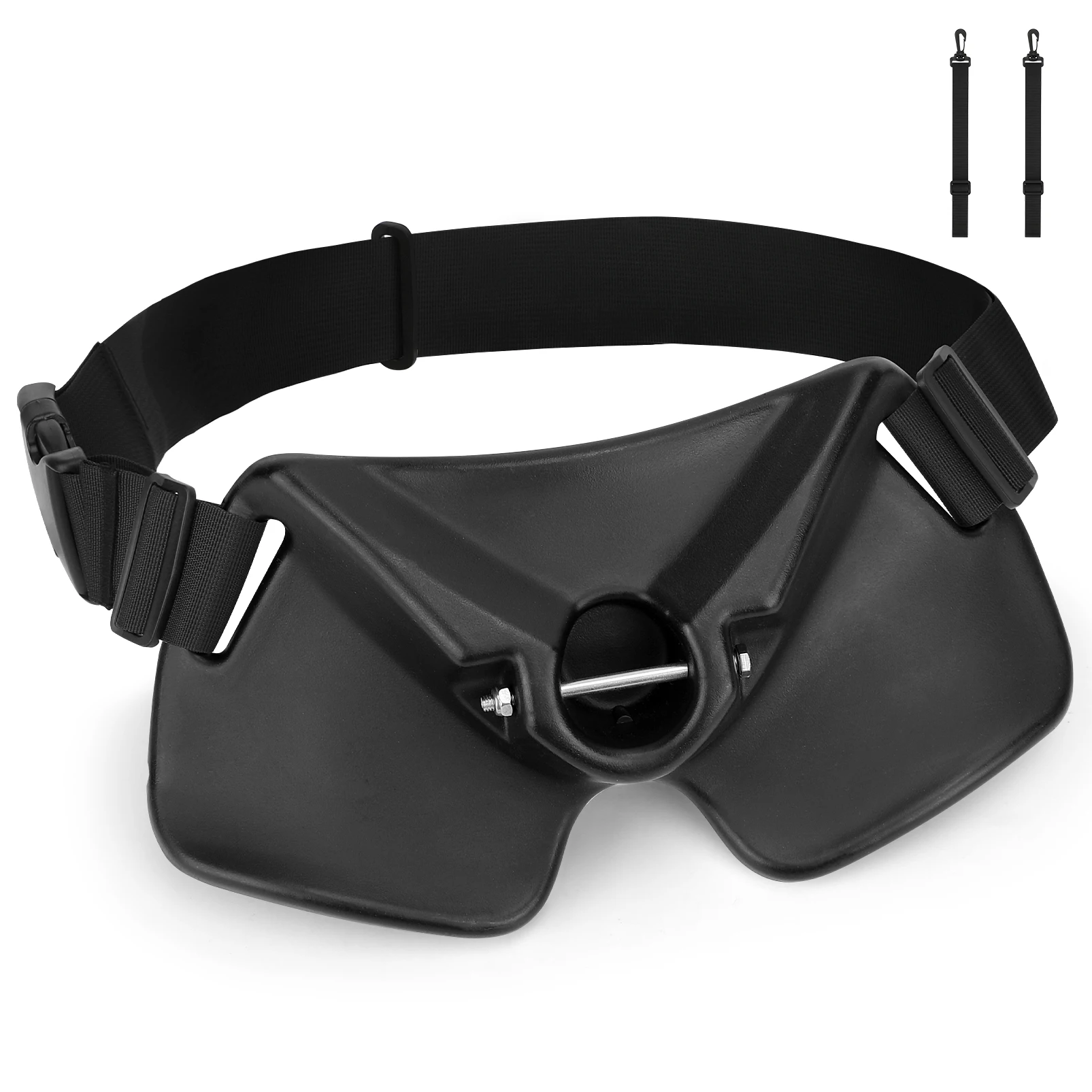 SANLIKE Cinturón de pesca con soporte para caña Acolchado de PU ligero ajustable Hebilla segura Resistente a la corrosión para soporte superior de cintura