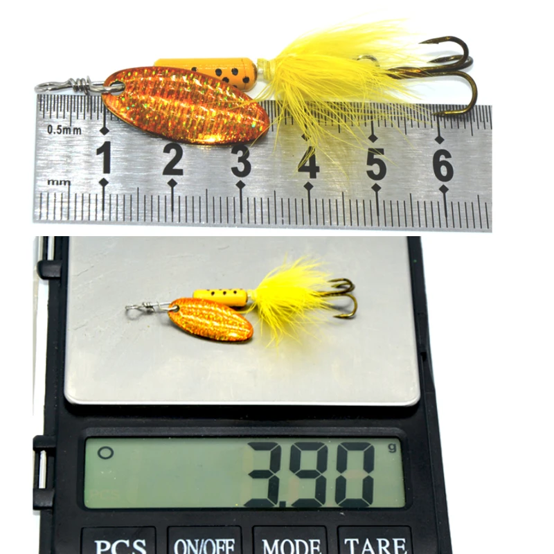 Señuelo cuchara giratoria Takedo HG17 anzuelo para trucha y lubina - imagen 5