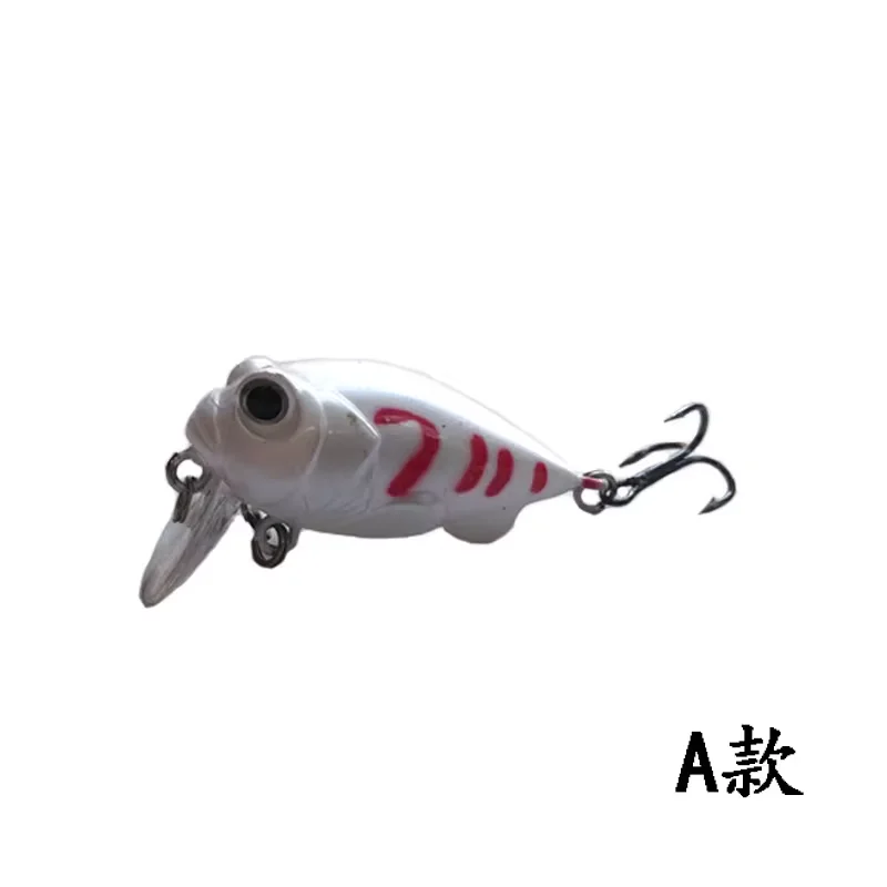 Señuelo de pez gordo pequeño de 40mm y 6g, cebo Artificial de plástico con doble gancho para pesca de agua dulce y salada, lubina y trucha - imagen 2