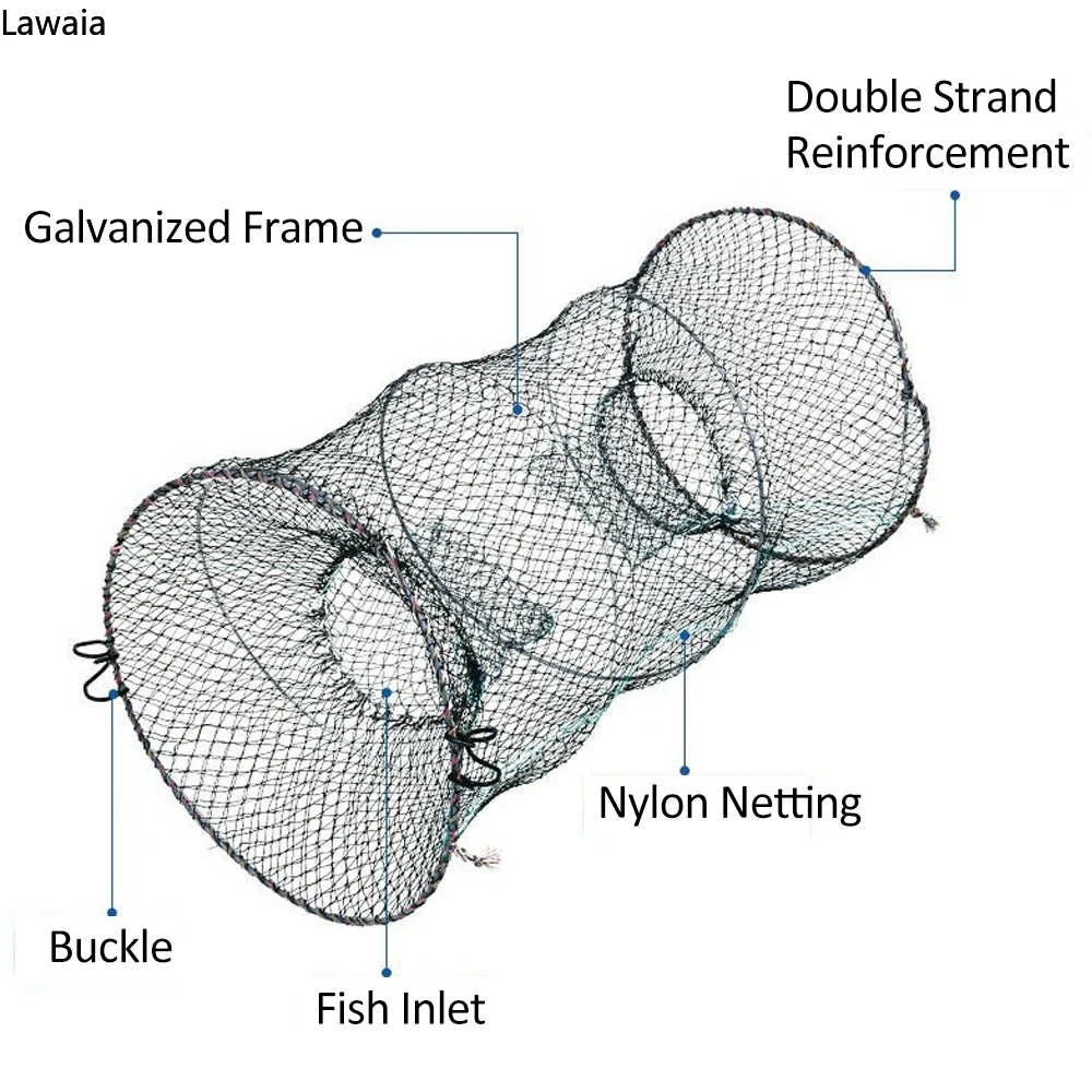 Lawaia-redes de pesca plegables, trampas para cangrejo, cebo de langosta, accesorios para atrapar camarones, cangrejos de Río, pececillos - imagen 3