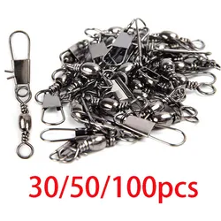 Herramientas de pesca de carpa con rodamiento de bolas, productos de gancho para barco, accesorios de pesca, herramienta profesional de anzuelos de cebo entrelazado, 30/50/100 Uds.