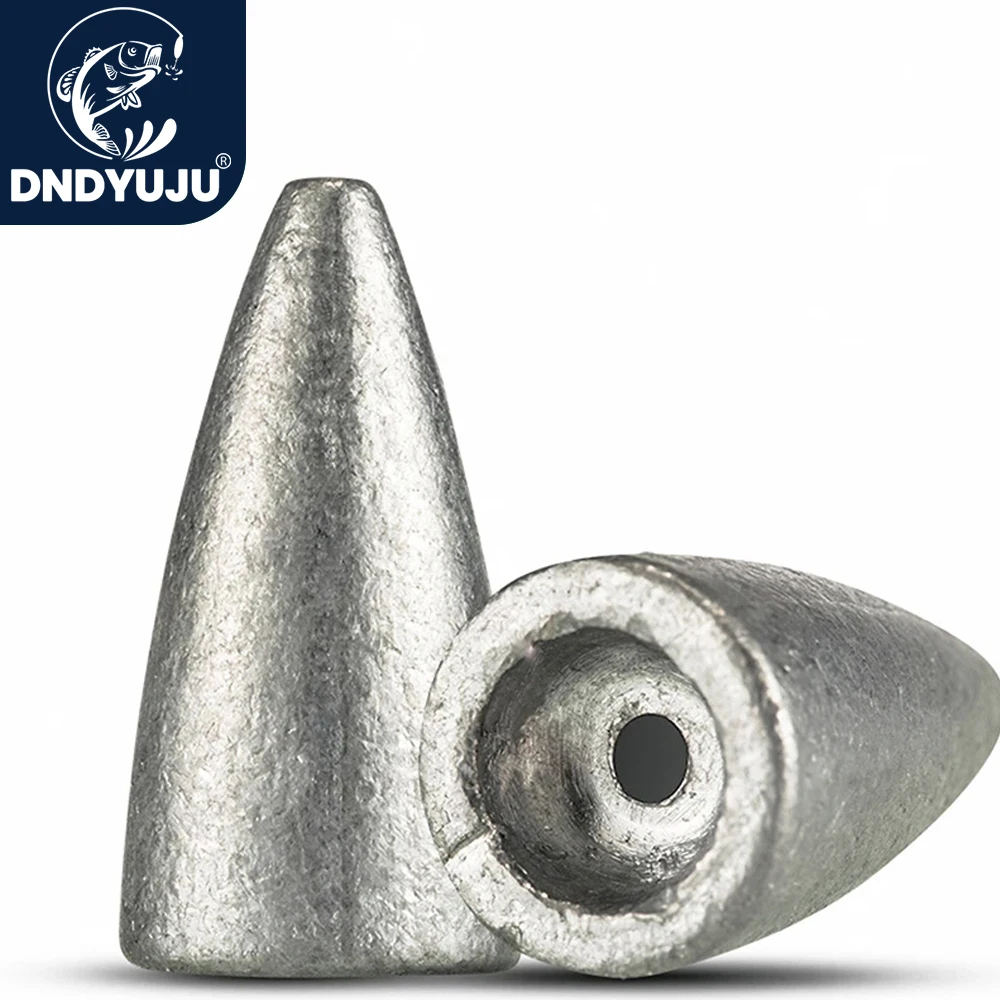 DNDYUJU 10 Uds plomo peso de pesca 2/3,5/5/7/10/14/20g bala plomo peso Jig Head agua dulceTexas Rig Set aparejos de pesca - imagen 4