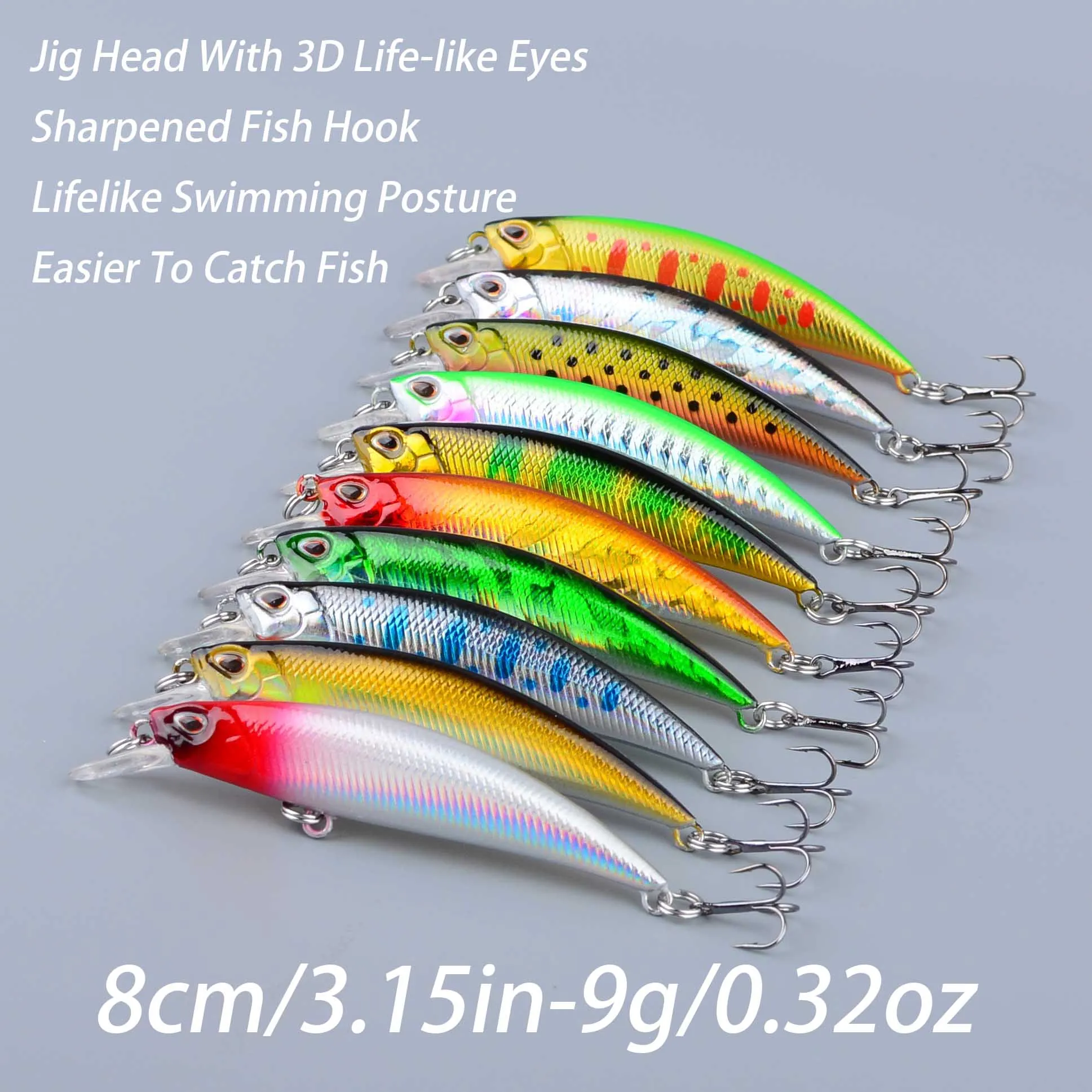 Señuelo Minnow Jerkbait para lucio, perca y lubina en arrastre - imagen 2