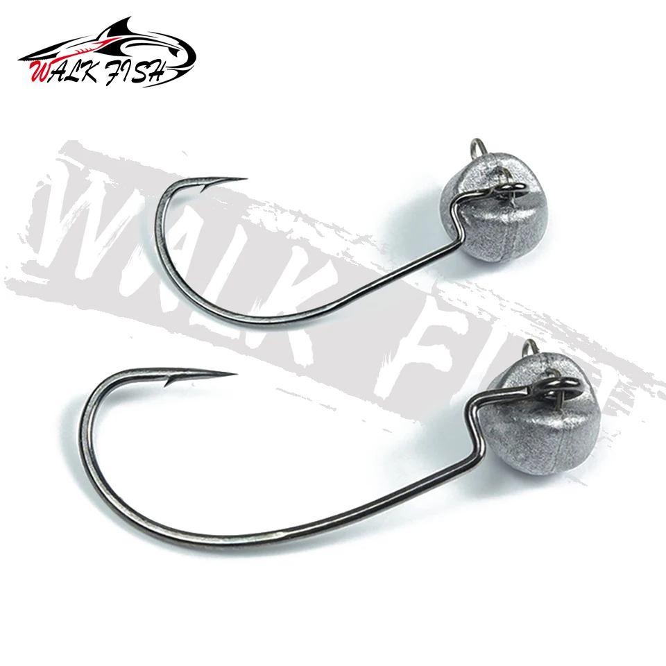 WALK FISH Wobble Ned Rig Jig Head con púas – anzuelo para vinilo