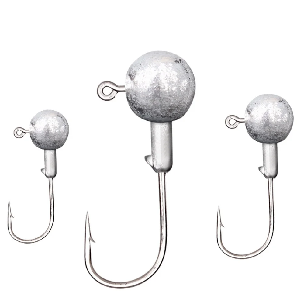 NGB-anzuelo con cabeza de anzuelo de manivela, anzuelo de pesca de 1-20g, plantilla con cabeza, cebo duro, anzuelo de gusano suave para pesca de carpa