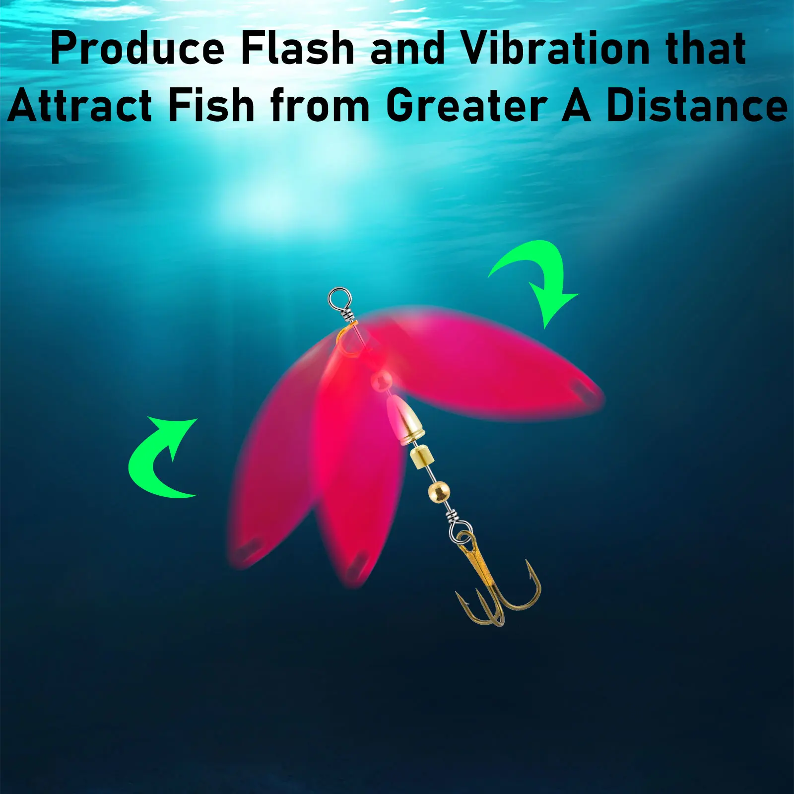 Cuchillas giratorias de pesca, suministros para hacer señuelos, hoja de sauce para bricolaje, cuchara giratoria en línea, aparejo Walleye Spinnerbait, oruga de trucha, 3 uds. - imagen 3