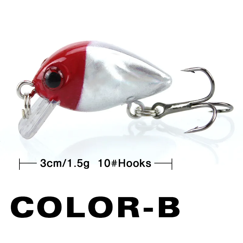 Mini Señuelos de Pesca de pececillo que se hunden, 10 Uds., 30mm, 1,5G, Jerkbaits, cebo Artificial de Peche, señuelo Wobbler para pesca de carpa, lubina y trucha - imagen 5
