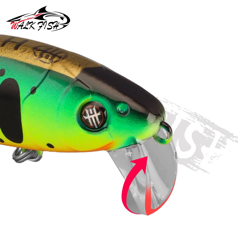 WALK FISH 5,5-18g Minnow hundimiento lento lanzamiento lejano Mino señuelo Swimbait boca doblada pez mandarín sumergido cebo duro Artificial - imagen 5