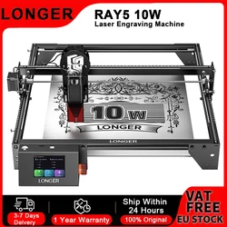 Grabador Láser LONGER RAY5 10W – Pantalla Táctil, Precisión 0.06mm