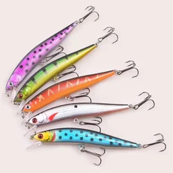 Juego de señuelos pesca cebo duro láser Wobblers Crankbait con anzuelo