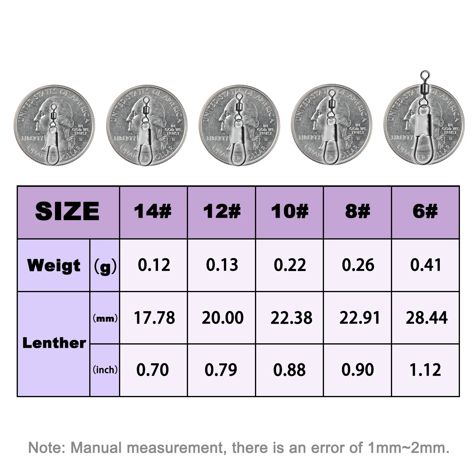 Pesca giratoria enclavamiento Snap giratorio Snap 50 Uds conectores a granel aparejos - imagen 2