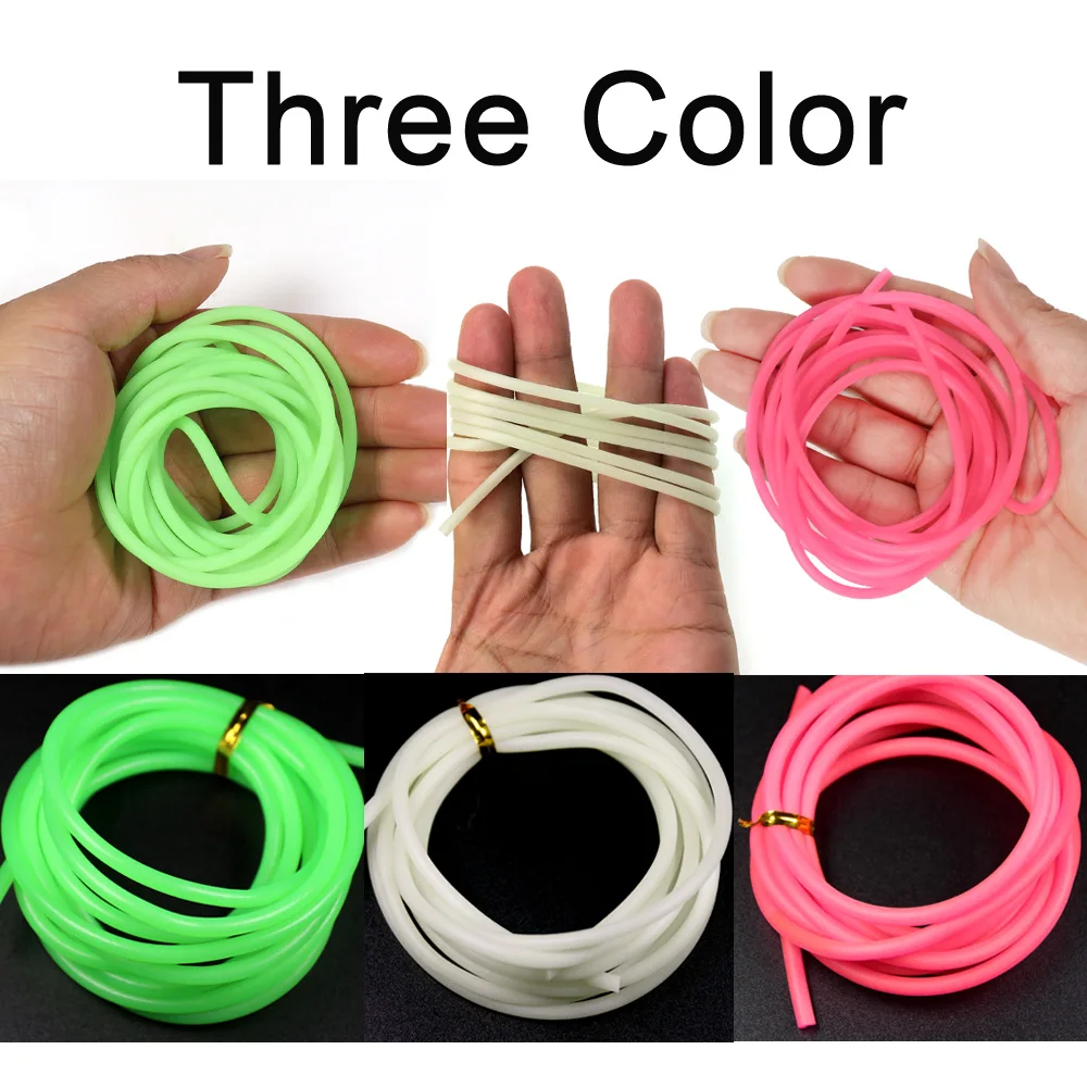 ICERIO tubo de silicona suave y luminoso de 2M, alto brillo para pesca, bombeo de goma brillante/Fabricación de aparejo, accesorios de pesca - imagen 5