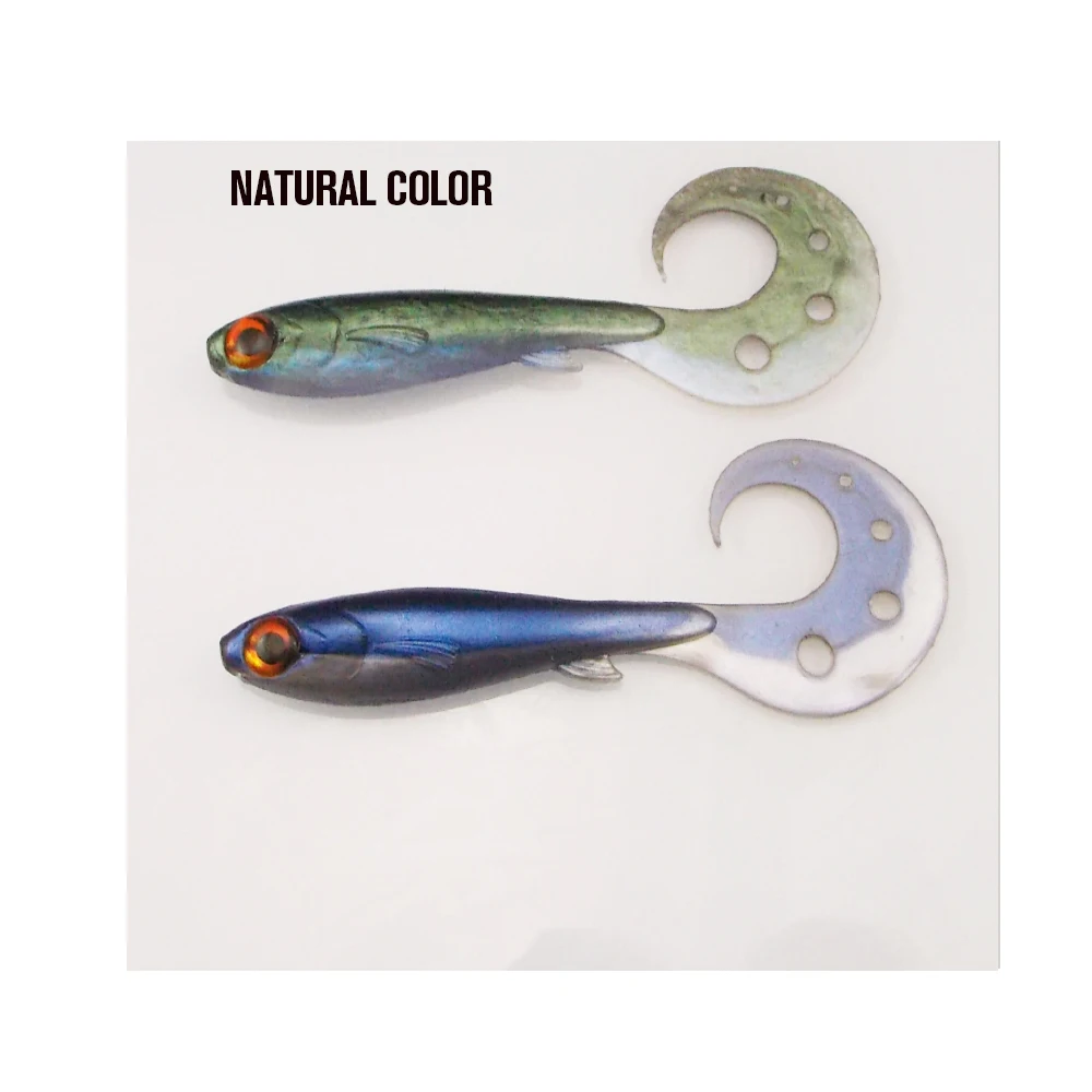 Señuelo Suave Esfishing Swimmer 100mm – Cebo rizado Twister para lubina y lucio - imagen 5