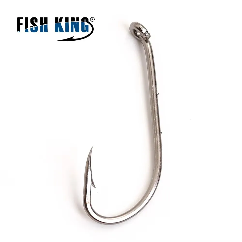 Un gancho de pesca con un logotipo plateado y azul