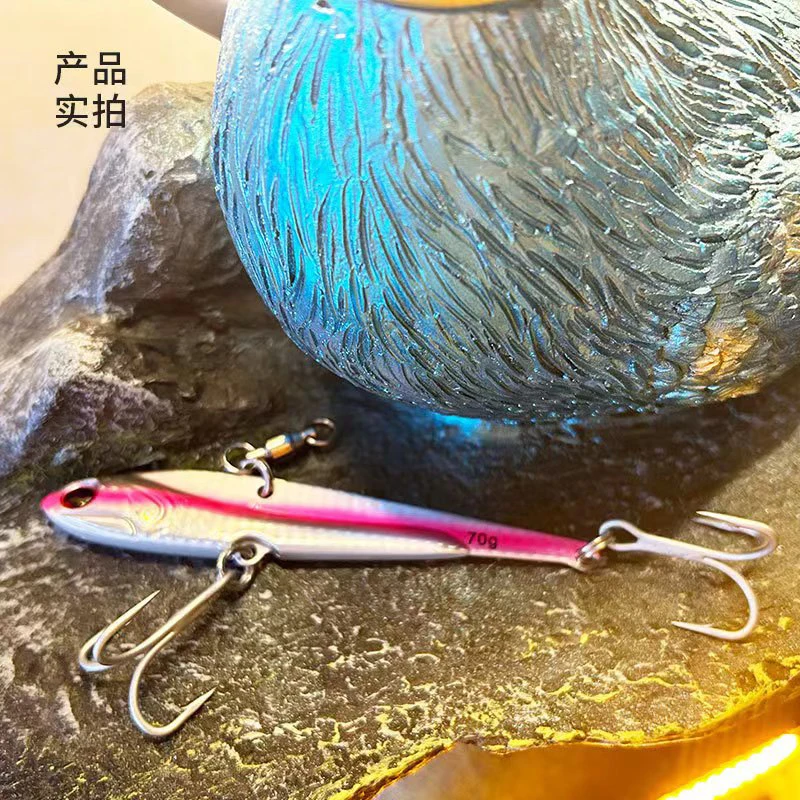 Como 70g plantilla de Metal VIB señuelo de Pesca cebo hundimiento Pesca de mar Spinner cebo Barco Pesca VIBRAción atún Grouper Leurre cebo - imagen 4