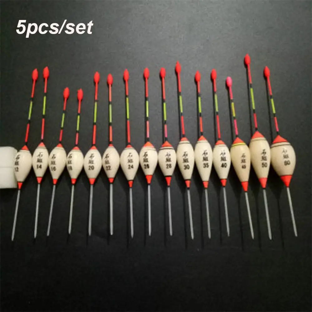 Flotadores de pesca de madera de Balsa, 5 piezas, exquisito, portátil, duradero, caliente - imagen 2