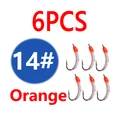 6 piezas talla 14 Naranja